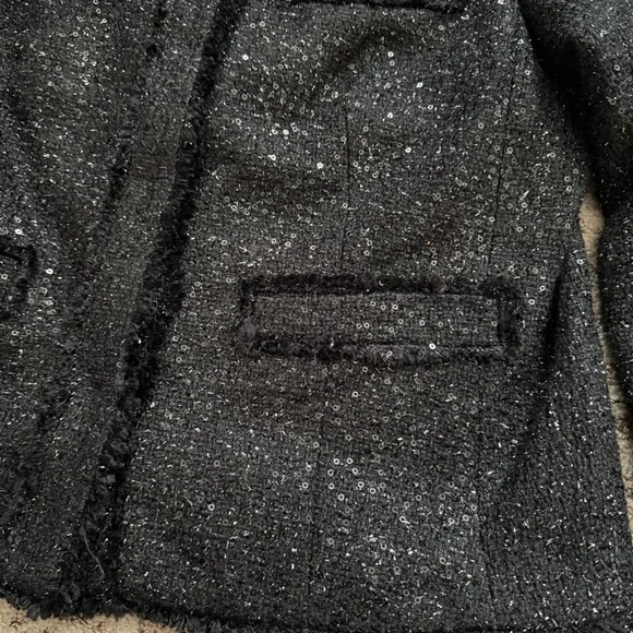 Michael Kors black sequin tweed blazer jacket - Picture 5 of 9